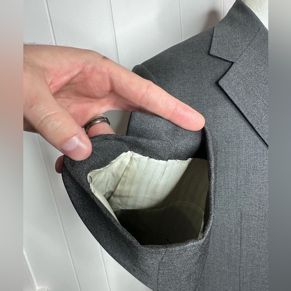 Pal Zileri REDA Super 100s Charcoal Wool Blazer - Picture 8 of 12